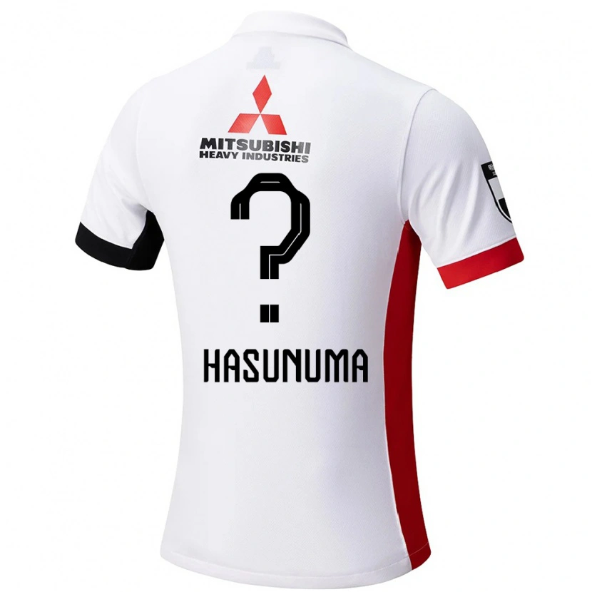 Danxen Niño Camiseta Shunsuke Hasunuma #0 Rojo Blanco 2ª Equipación 2025/26 La Camisa