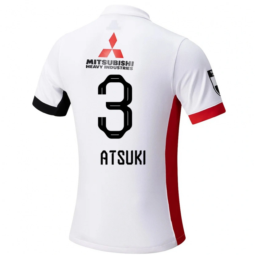 Danxen Niño Camiseta Atsuki Ito #3 Rojo Blanco 2ª Equipación 2025/26 La Camisa