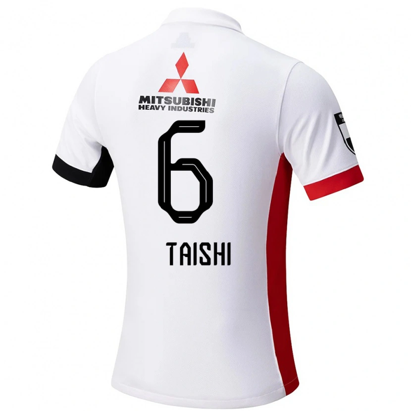 Danxen Niño Camiseta Taishi Matsumoto #6 Rojo Blanco 2ª Equipación 2025/26 La Camisa