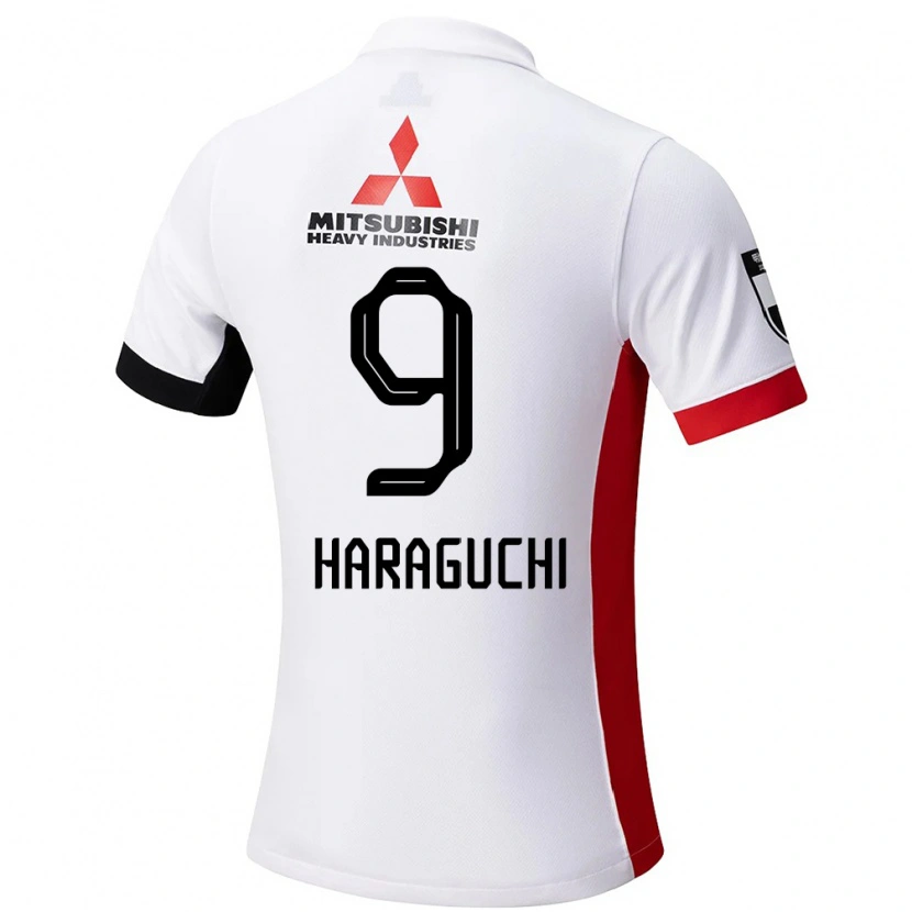 Danxen Niño Camiseta Genki Haraguchi #9 Rojo Blanco 2ª Equipación 2025/26 La Camisa