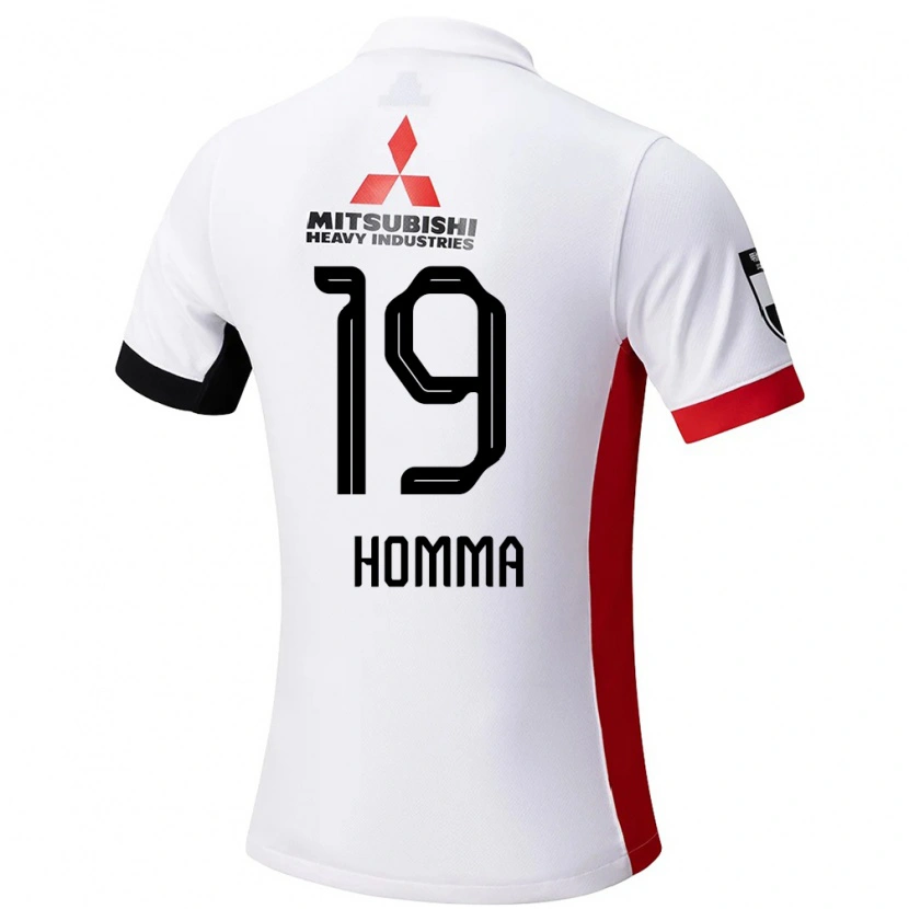 Danxen Niño Camiseta Shion Homma #19 Rojo Blanco 2ª Equipación 2025/26 La Camisa