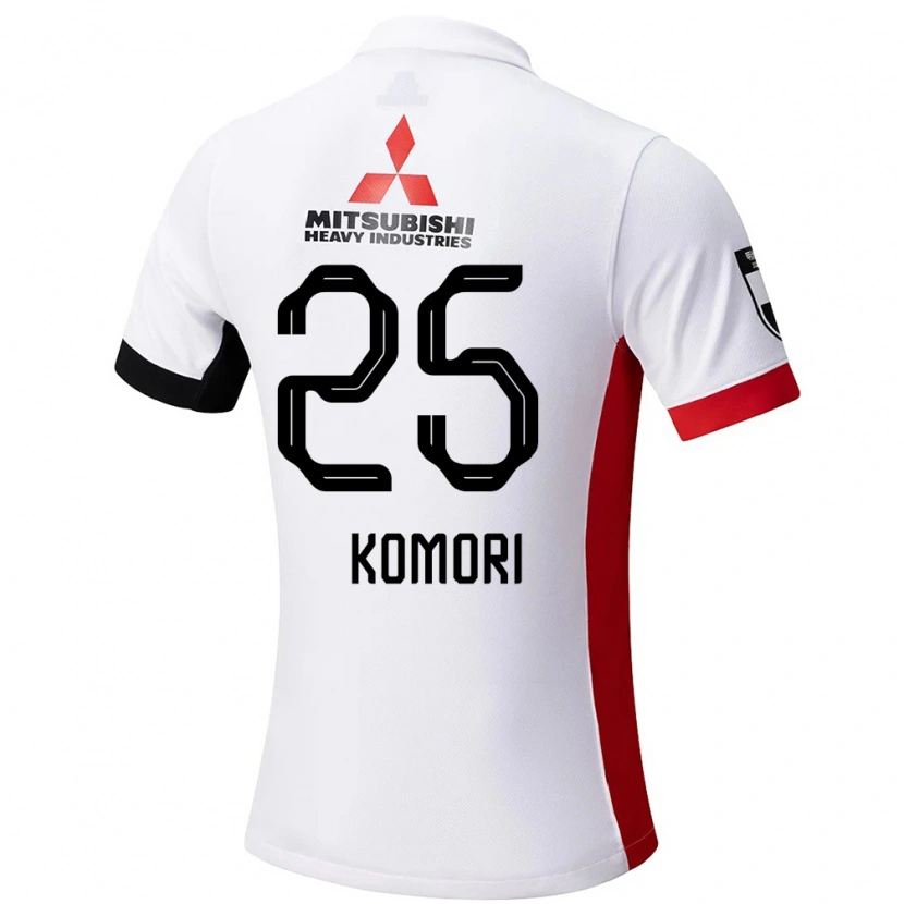 Danxen Niño Camiseta Haruki Komori #25 Rojo Blanco 2ª Equipación 2025/26 La Camisa