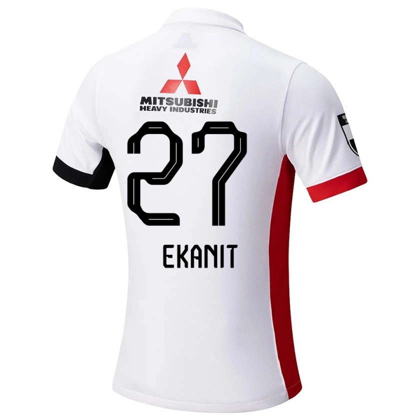 Danxen Niño Camiseta Ekanit Panya #27 Rojo Blanco 2ª Equipación 2025/26 La Camisa