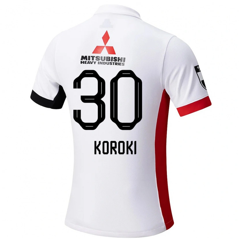 Danxen Niño Camiseta Shinzo Koroki #30 Rojo Blanco 2ª Equipación 2025/26 La Camisa