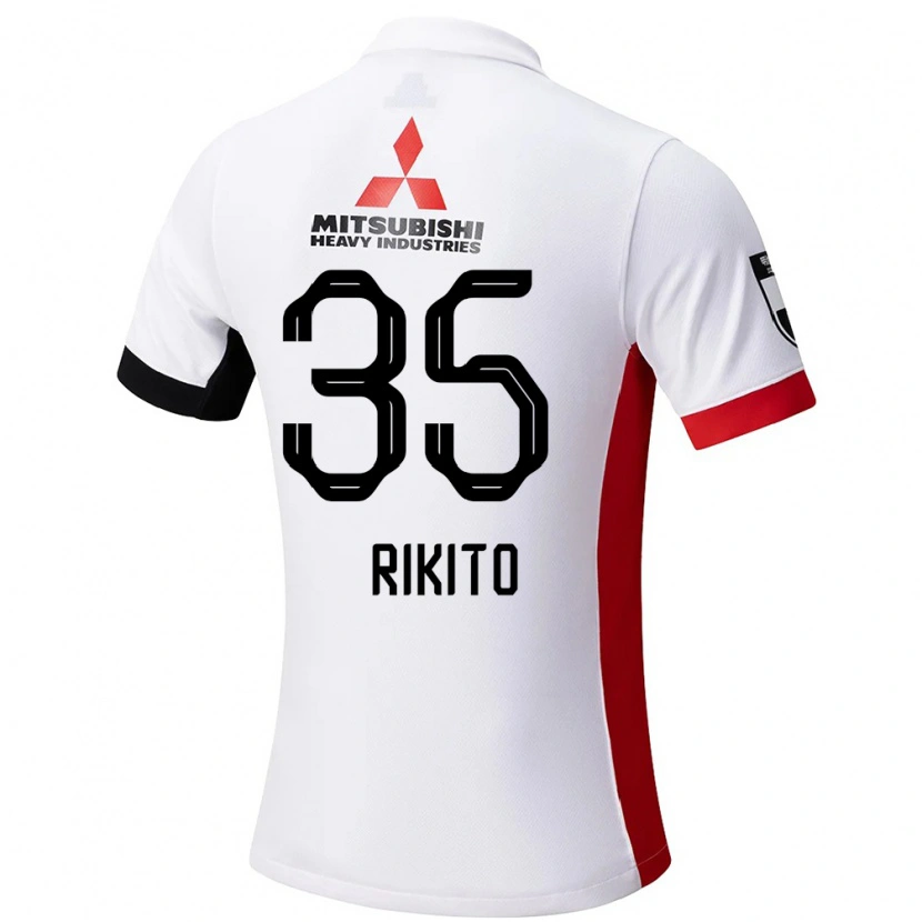 Danxen Niño Camiseta Rikito Inoue #35 Rojo Blanco 2ª Equipación 2025/26 La Camisa