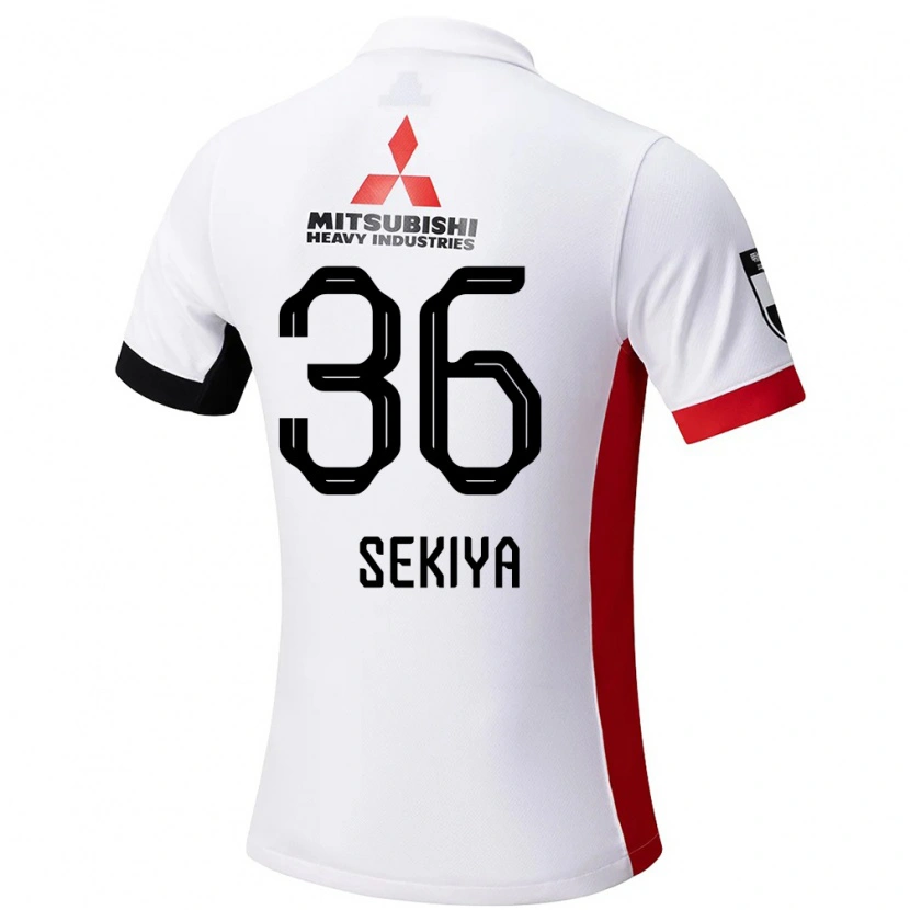 Danxen Niño Camiseta Hikaru Sekiya #36 Blanco Negro 2ª Equipación 2025/26 La Camisa