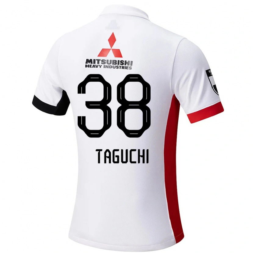 Danxen Niño Camiseta Keita Taguchi #38 Blanco Negro 2ª Equipación 2025/26 La Camisa