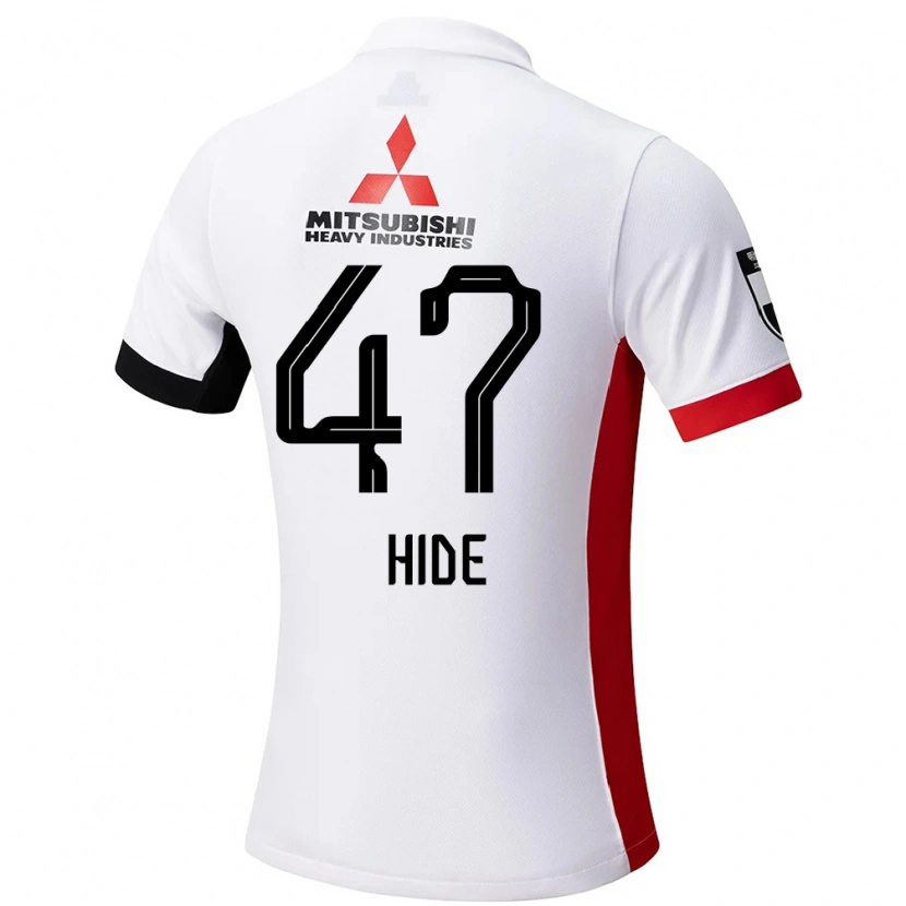 Danxen Niño Camiseta Hidetoshi Takeda #47 Rojo Blanco 2ª Equipación 2025/26 La Camisa