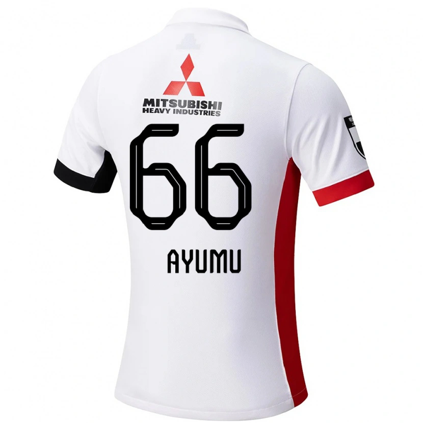 Danxen Niño Camiseta Ayumu Ohata #66 Rojo Blanco 2ª Equipación 2025/26 La Camisa