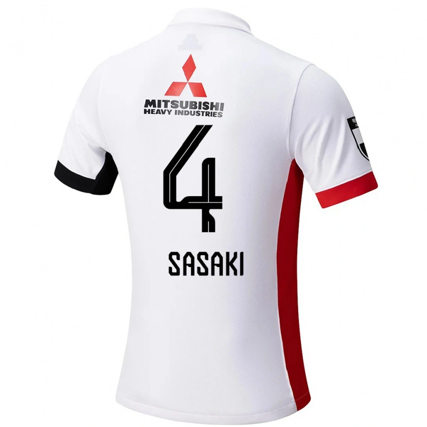 Danxen Niño Camiseta Mayu Sasaki #4 Blanco Negro 2ª Equipación 2025/26 La Camisa