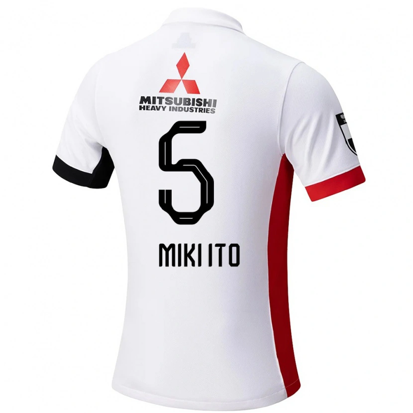 Danxen Niño Camiseta Miki Ito #5 Blanco Negro 2ª Equipación 2025/26 La Camisa