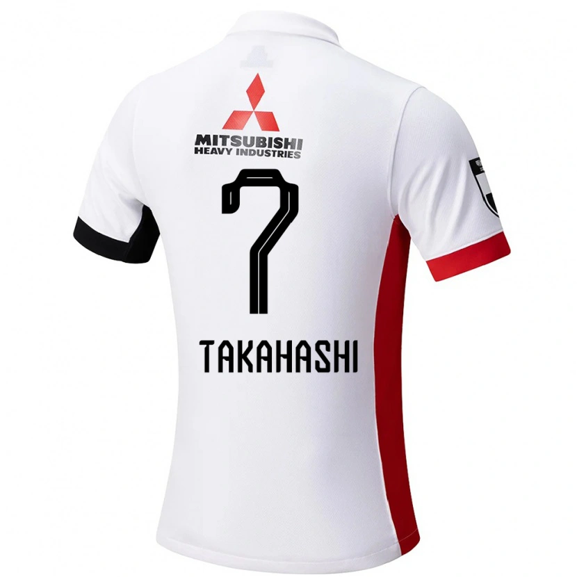 Danxen Niño Camiseta Hana Takahashi #7 Rojo Blanco 2ª Equipación 2025/26 La Camisa