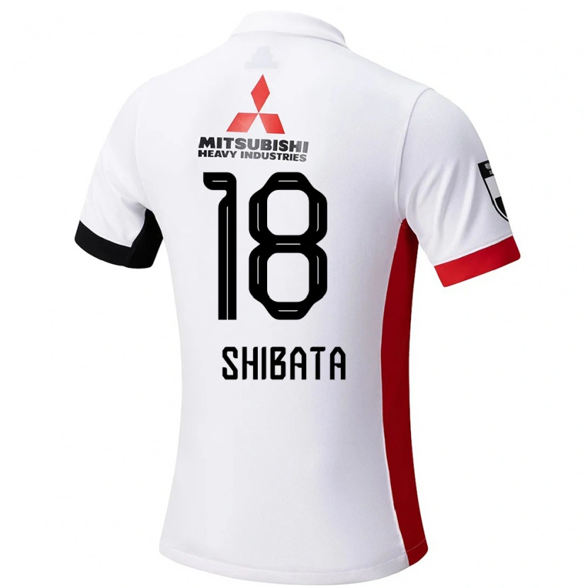 Danxen Niño Camiseta Hanae Shibata #18 Rojo Blanco 2ª Equipación 2025/26 La Camisa