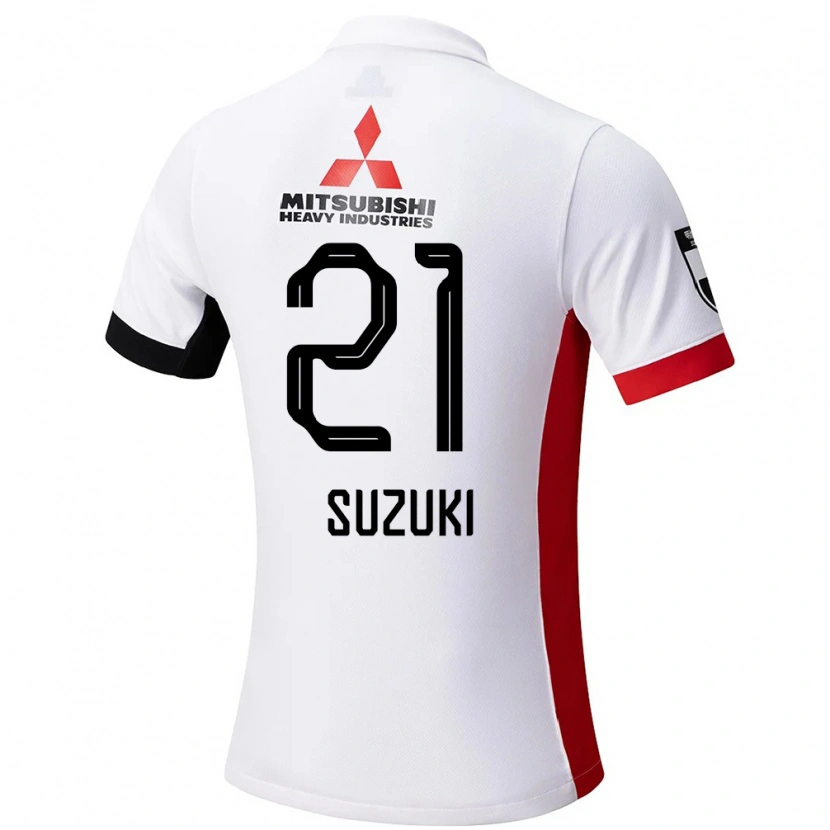 Danxen Niño Camiseta Sawako Suzuki #21 Rojo Blanco 2ª Equipación 2025/26 La Camisa