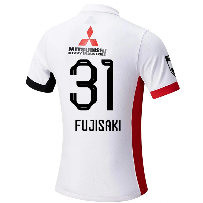 Danxen Niño Camiseta Satoko Fujisaki #31 Rojo Blanco 2ª Equipación 2025/26 La Camisa
