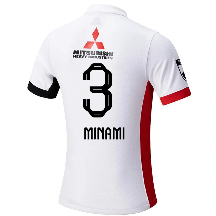 Danxen Niño Camiseta Moeka Minami #3 Rojo Blanco 2ª Equipación 2025/26 La Camisa