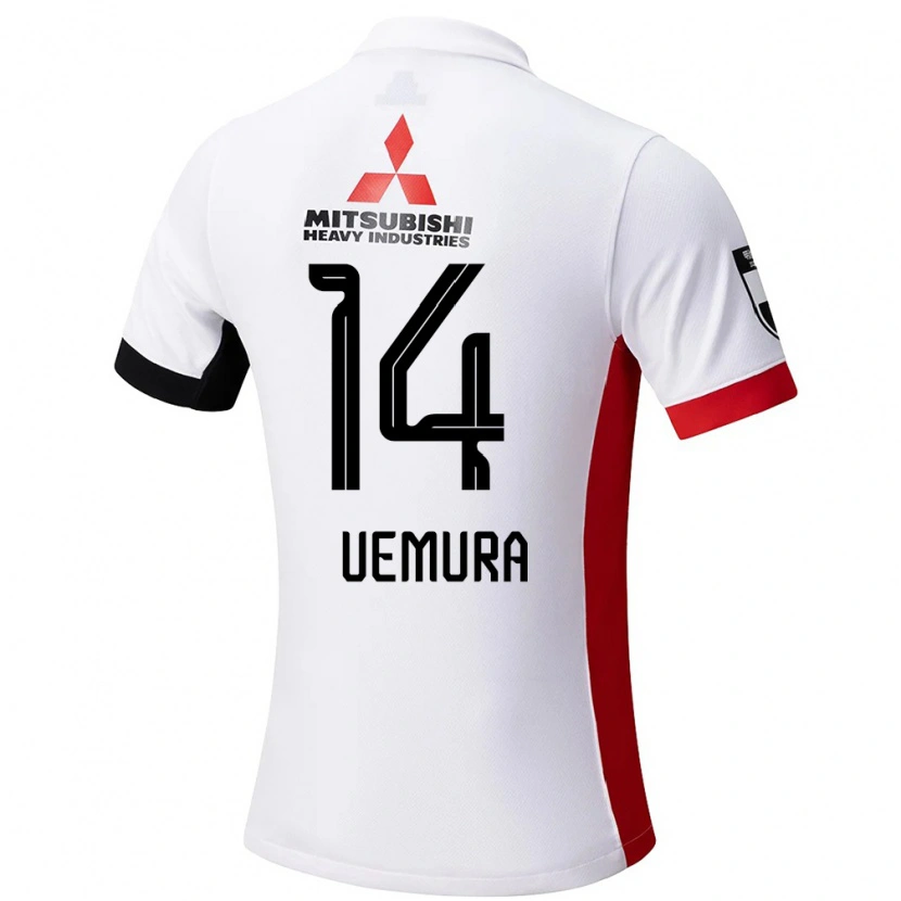 Danxen Niño Camiseta Shoko Uemura #14 Rojo Blanco 2ª Equipación 2025/26 La Camisa