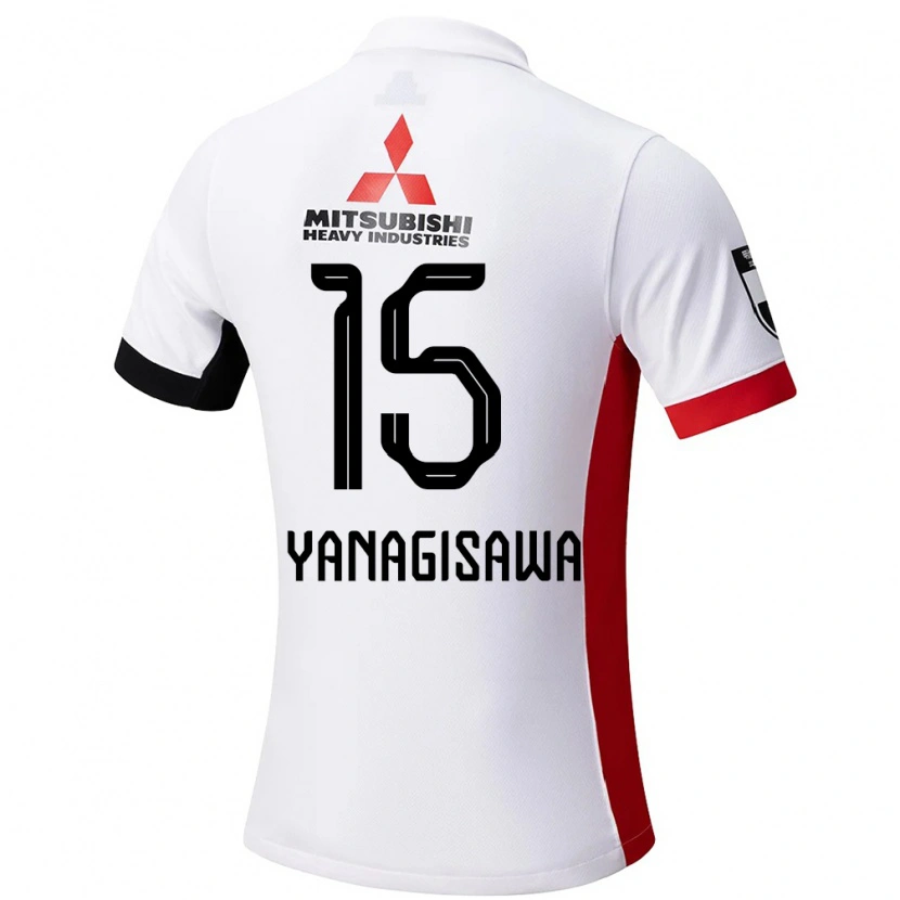 Danxen Niño Camiseta Saki Yanagisawa #15 Blanco Negro 2ª Equipación 2025/26 La Camisa