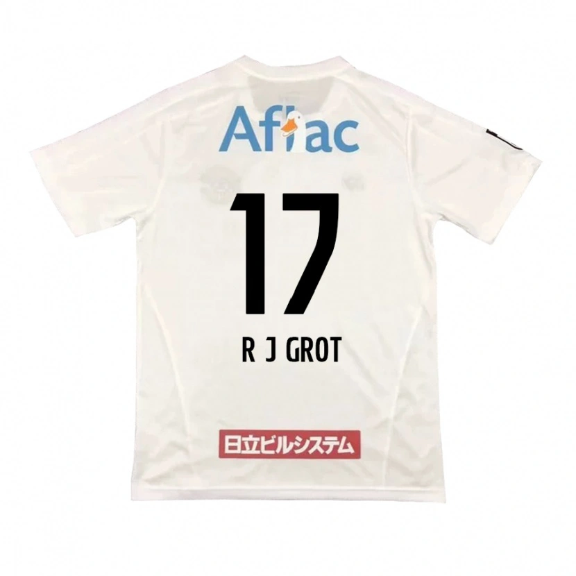 Danxen Niño Camiseta Jay-Roy Grot #17 Negro Amarillo 2ª Equipación 2025/26 La Camisa