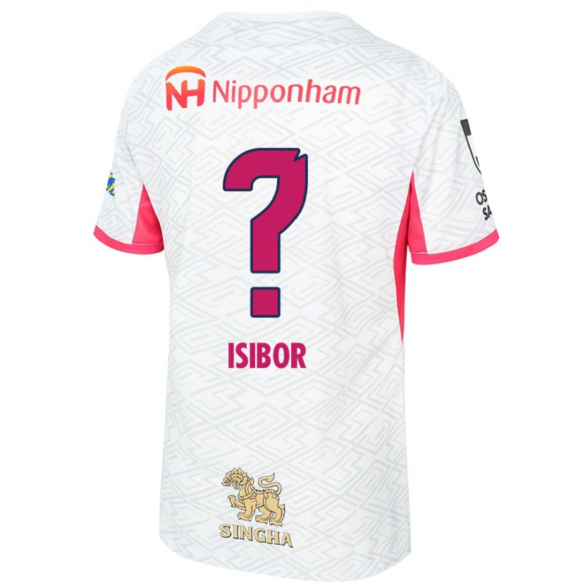Danxen Niño Camiseta Ken Isibor #0 Rosa Sakura Blanco 2ª Equipación 2025/26 La Camisa
