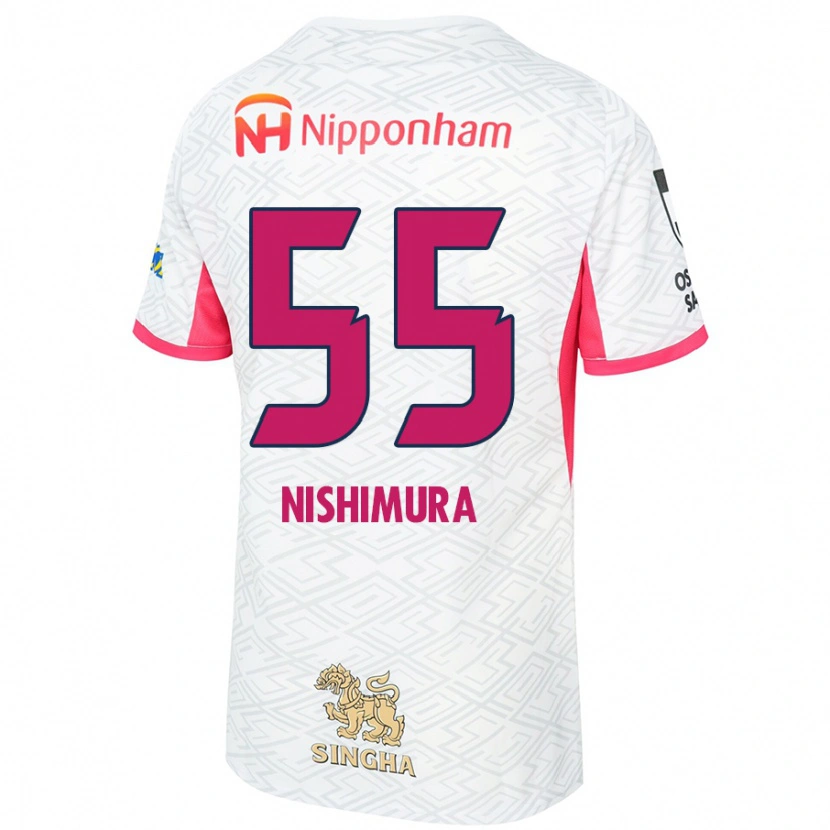 Danxen Niño Camiseta Subaru Nishimura #55 Blanco Rosa Sakura 2ª Equipación 2025/26 La Camisa