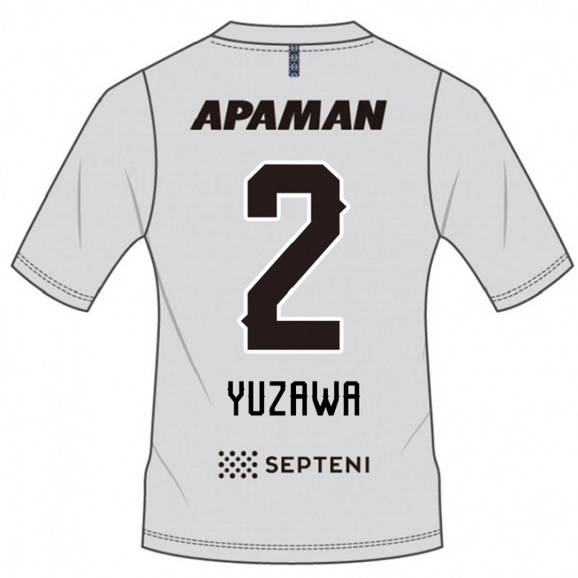 Danxen Niño Camiseta Masato Yuzawa #2 Azul Real Blanco 2ª Equipación 2025/26 La Camisa