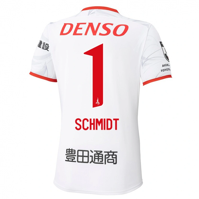 Danxen Niño Camiseta Daniel Schmidt #1 Rojo Amarillo 2ª Equipación 2025/26 La Camisa