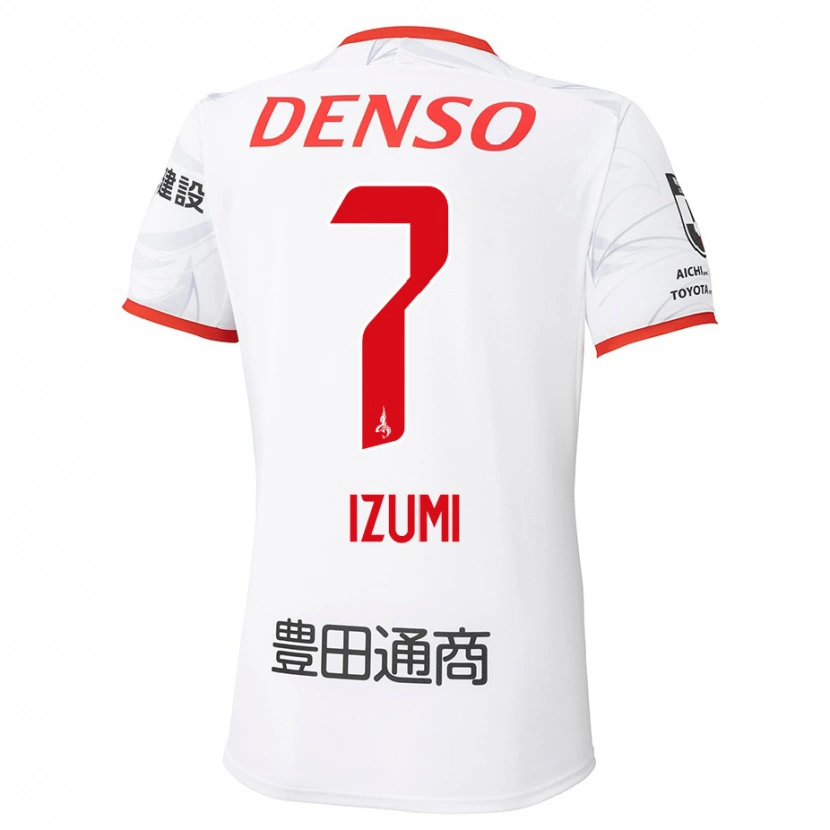 Danxen Niño Camiseta Ryuji Izumi #7 Rojo Amarillo 2ª Equipación 2025/26 La Camisa