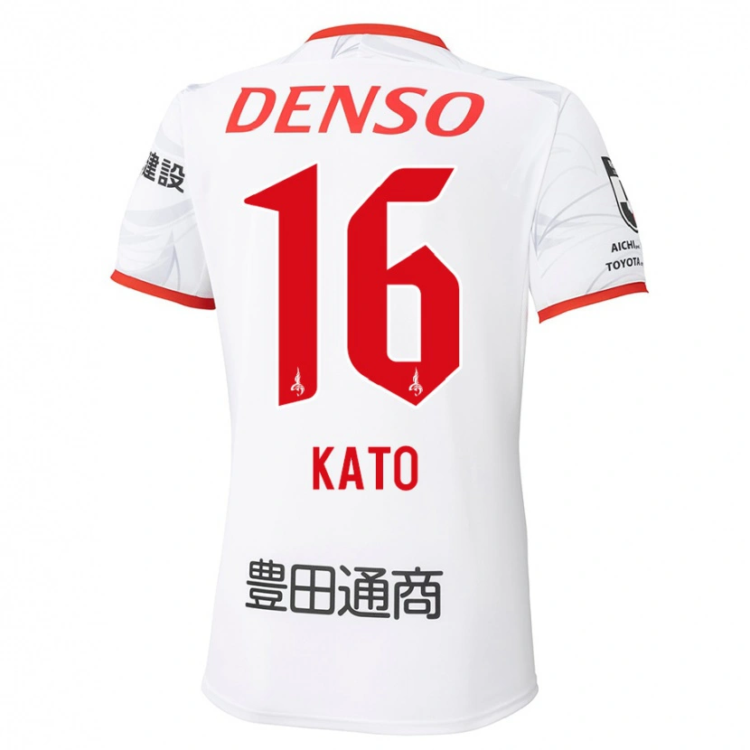Danxen Niño Camiseta Naotaro Kato #16 Rojo Amarillo 2ª Equipación 2025/26 La Camisa
