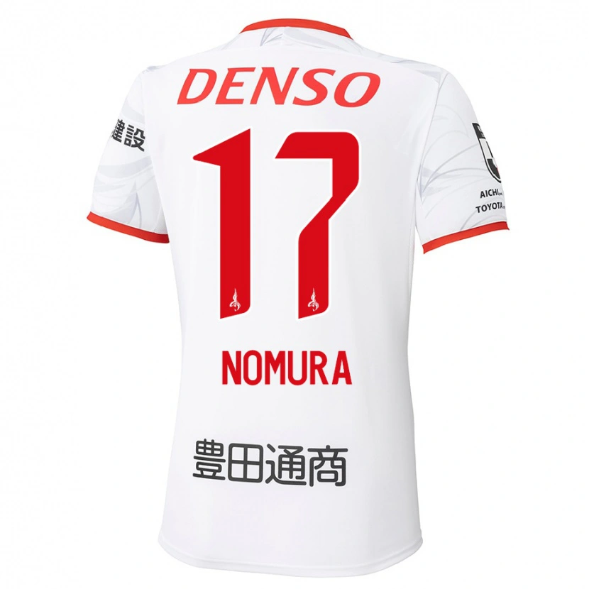 Danxen Niño Camiseta Yuto Nomura #17 Rojo Amarillo 2ª Equipación 2025/26 La Camisa