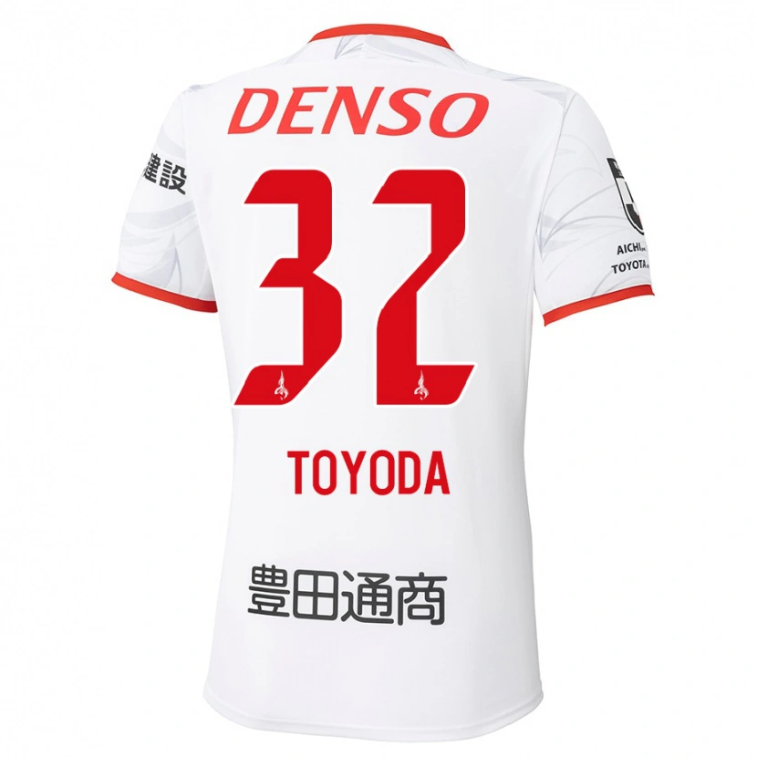 Danxen Niño Camiseta Koki Toyoda #32 Rojo Amarillo 2ª Equipación 2025/26 La Camisa