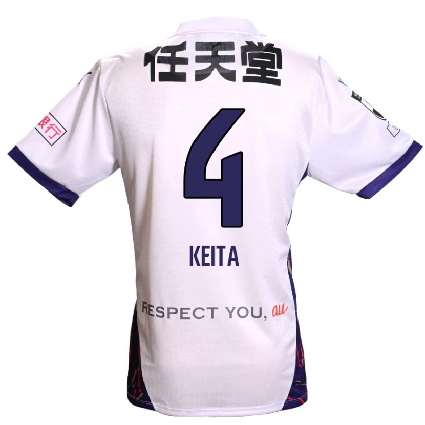 Danxen Niño Camiseta Keita Matsuda #4 Morado Blanco Negro 2ª Equipación 2025/26 La Camisa