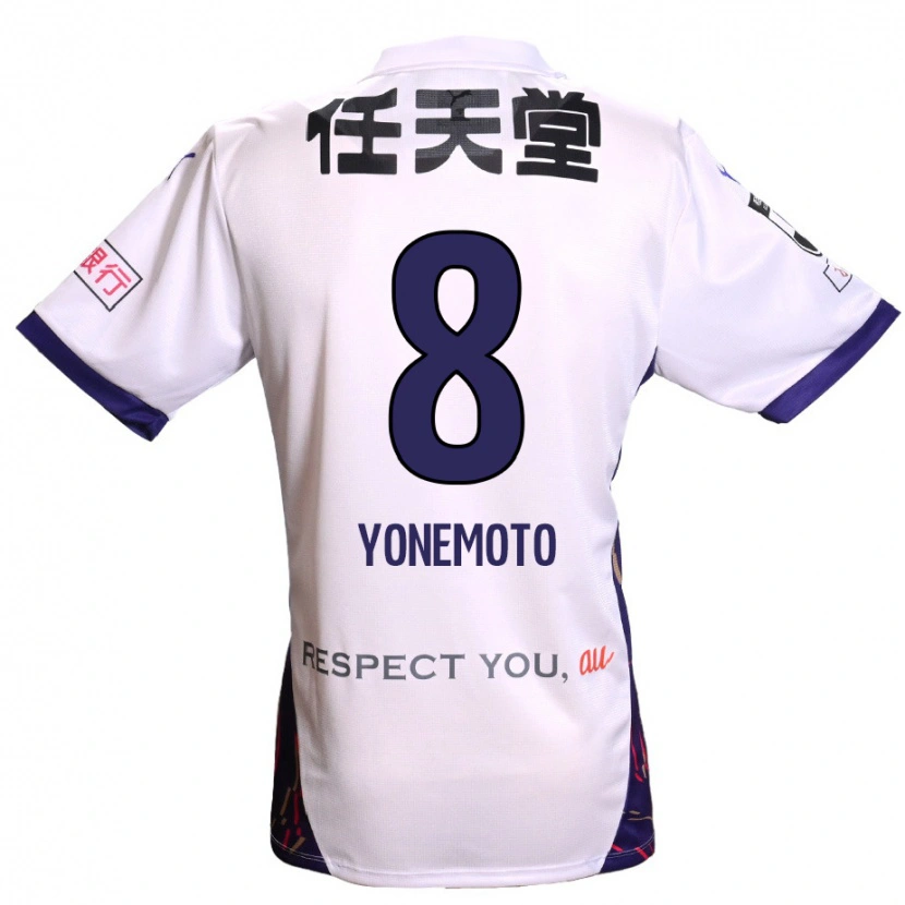 Danxen Niño Camiseta Takuji Yonemoto #8 Morado Blanco Negro 2ª Equipación 2025/26 La Camisa