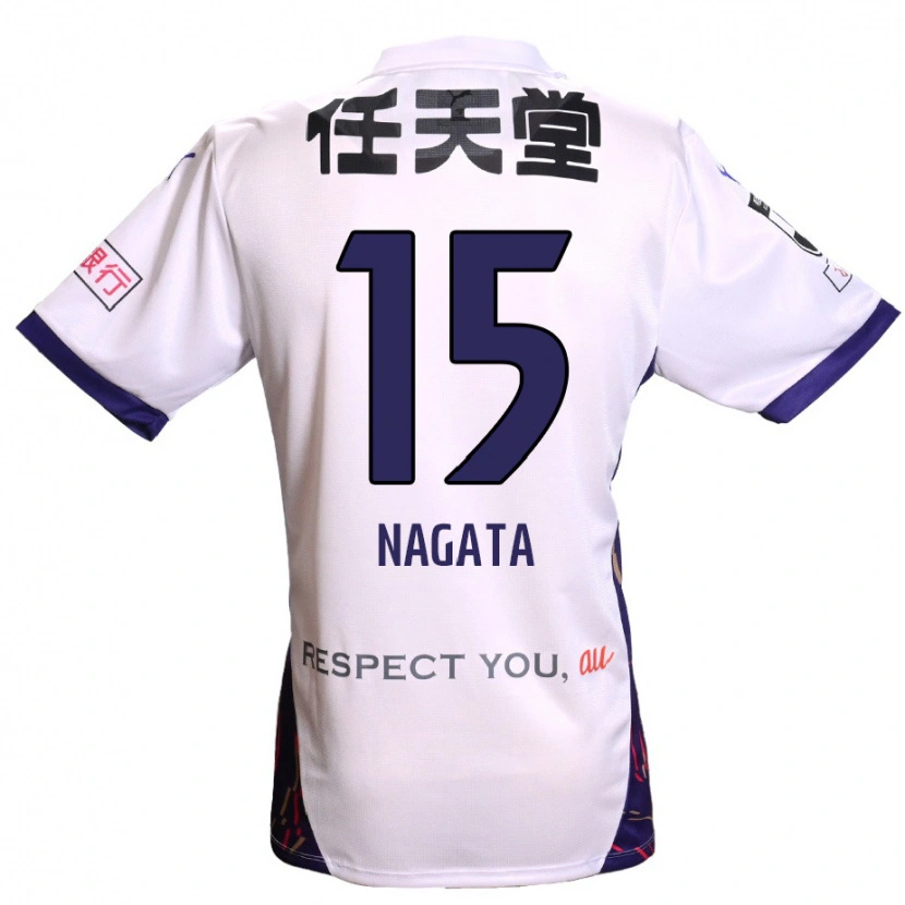 Danxen Niño Camiseta Kodai Nagata #15 Morado Blanco Negro 2ª Equipación 2025/26 La Camisa