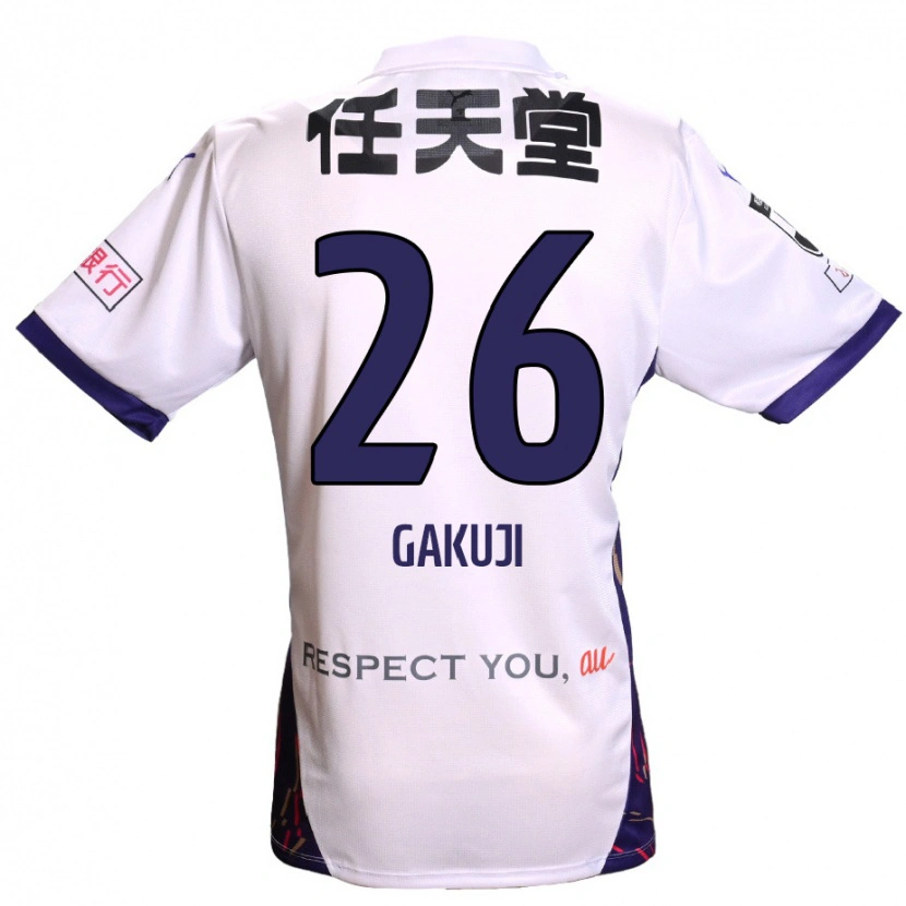 Danxen Niño Camiseta Gakuji Ota #26 Morado Blanco Negro 2ª Equipación 2025/26 La Camisa