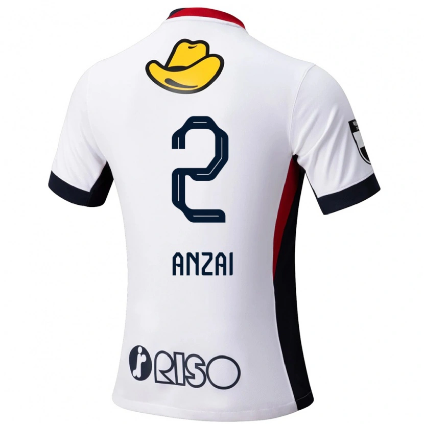 Danxen Niño Camiseta Koki Anzai #2 Rojo Negro 2ª Equipación 2025/26 La Camisa