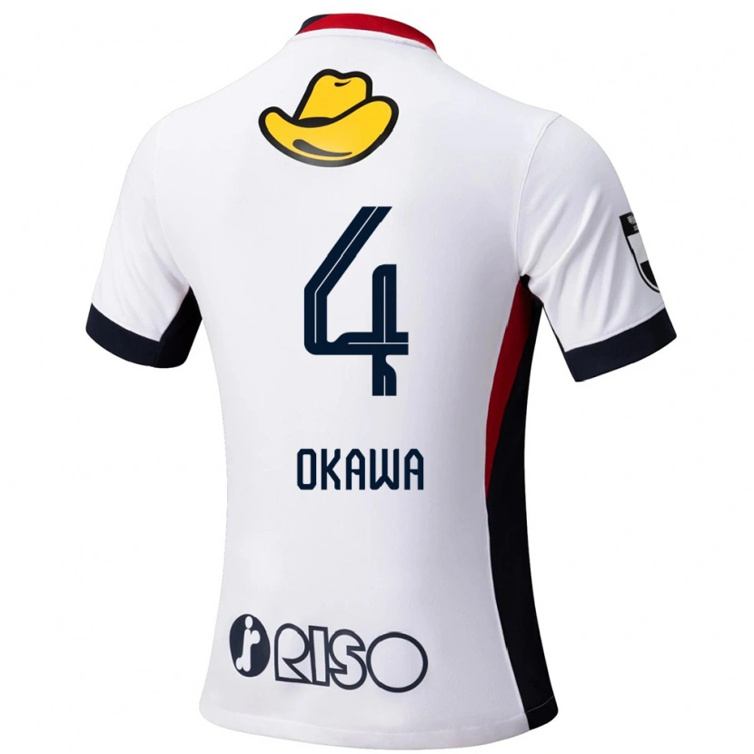 Danxen Niño Camiseta Yugo Okawa #4 Rojo Negro 2ª Equipación 2025/26 La Camisa