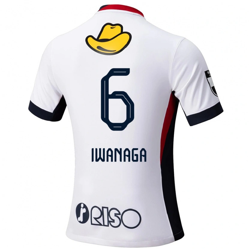 Danxen Niño Camiseta Yoshiki Iwanaga #6 Rojo Negro 2ª Equipación 2025/26 La Camisa