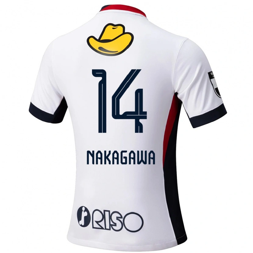 Danxen Niño Camiseta Sora Nakagawa #14 Rojo Negro 2ª Equipación 2025/26 La Camisa