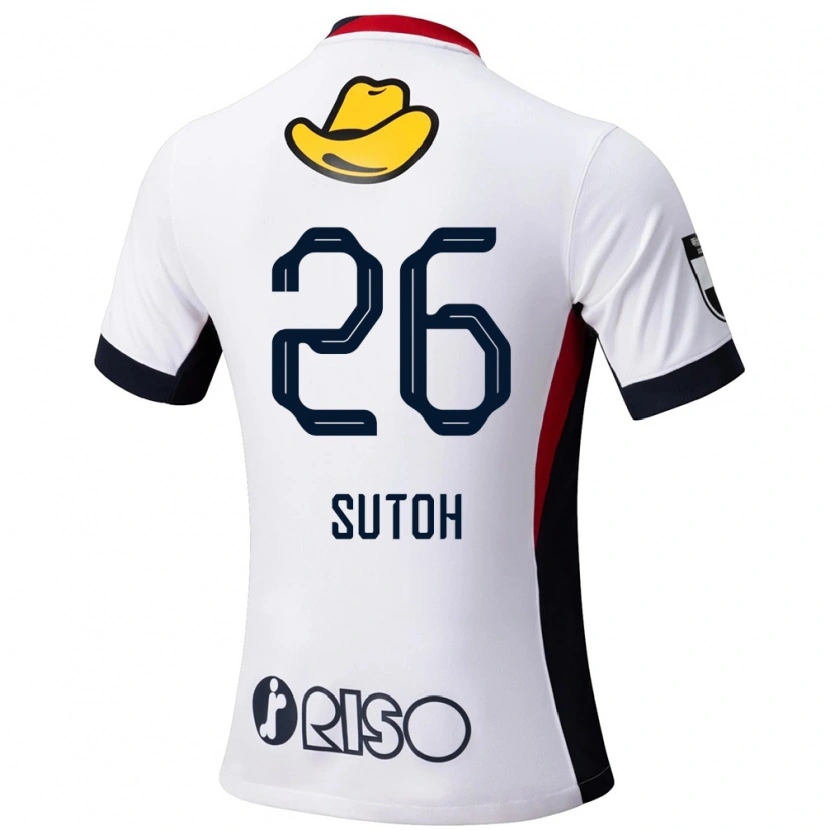 Danxen Niño Camiseta Naoki Suto #26 Rojo Negro 2ª Equipación 2025/26 La Camisa