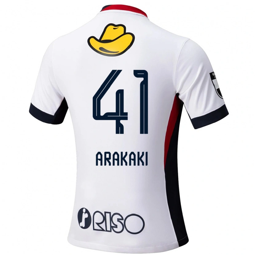 Danxen Niño Camiseta Yota Arakaki #41 Rojo Negro 2ª Equipación 2025/26 La Camisa