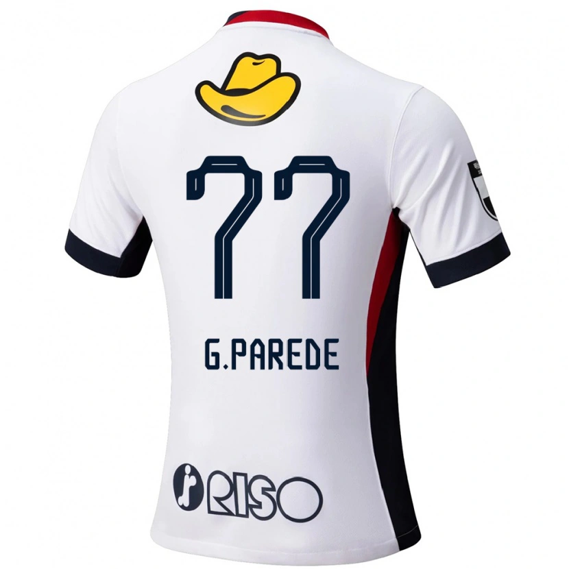 Danxen Niño Camiseta Guilherme Parede #77 Rojo Negro 2ª Equipación 2025/26 La Camisa