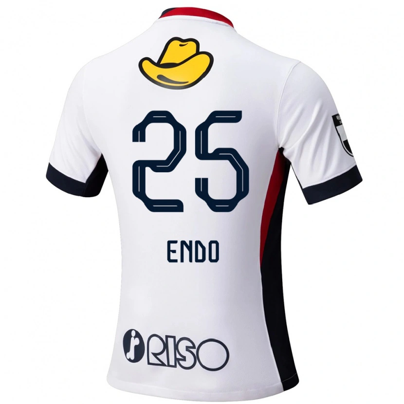 Danxen Niño Camiseta Yasushi Endo #25 Rojo Negro 2ª Equipación 2025/26 La Camisa