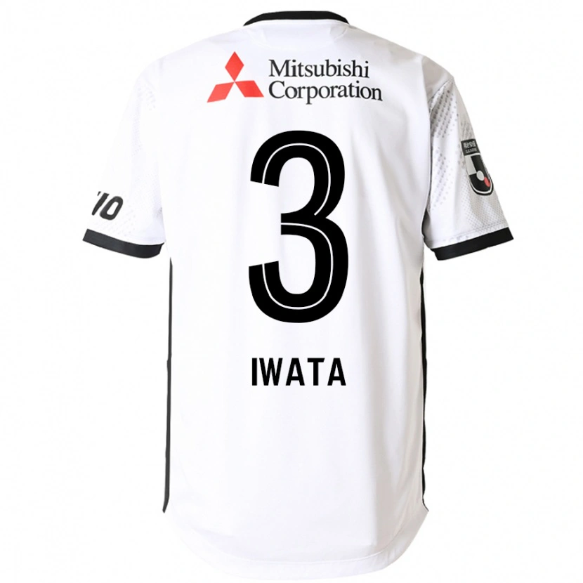 Danxen Niño Camiseta Yuki Iwata #3 Blanco Negro 2ª Equipación 2025/26 La Camisa