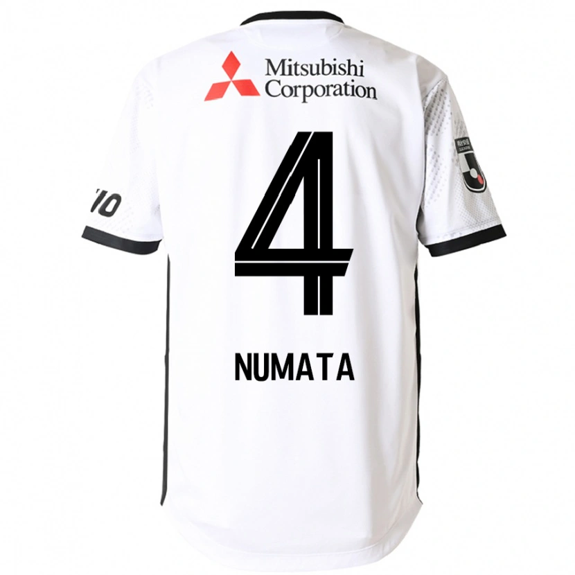 Danxen Niño Camiseta Seisa Numata #4 Blanco Negro 2ª Equipación 2025/26 La Camisa