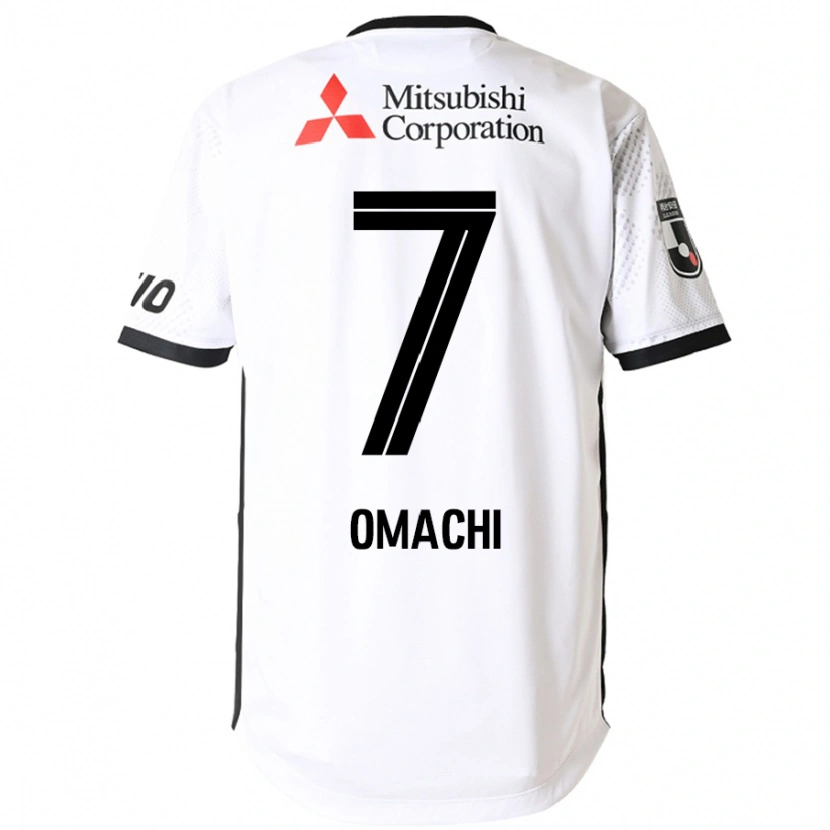 Danxen Niño Camiseta Hyugo Omachi #7 Blanco Negro 2ª Equipación 2025/26 La Camisa