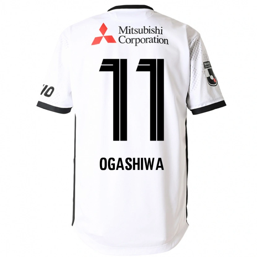 Danxen Niño Camiseta Tsuyoshi Ogashiwa #11 Blanco Negro 2ª Equipación 2025/26 La Camisa