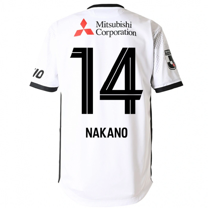 Danxen Niño Camiseta Yui Nakano #14 Blanco Negro 2ª Equipación 2025/26 La Camisa
