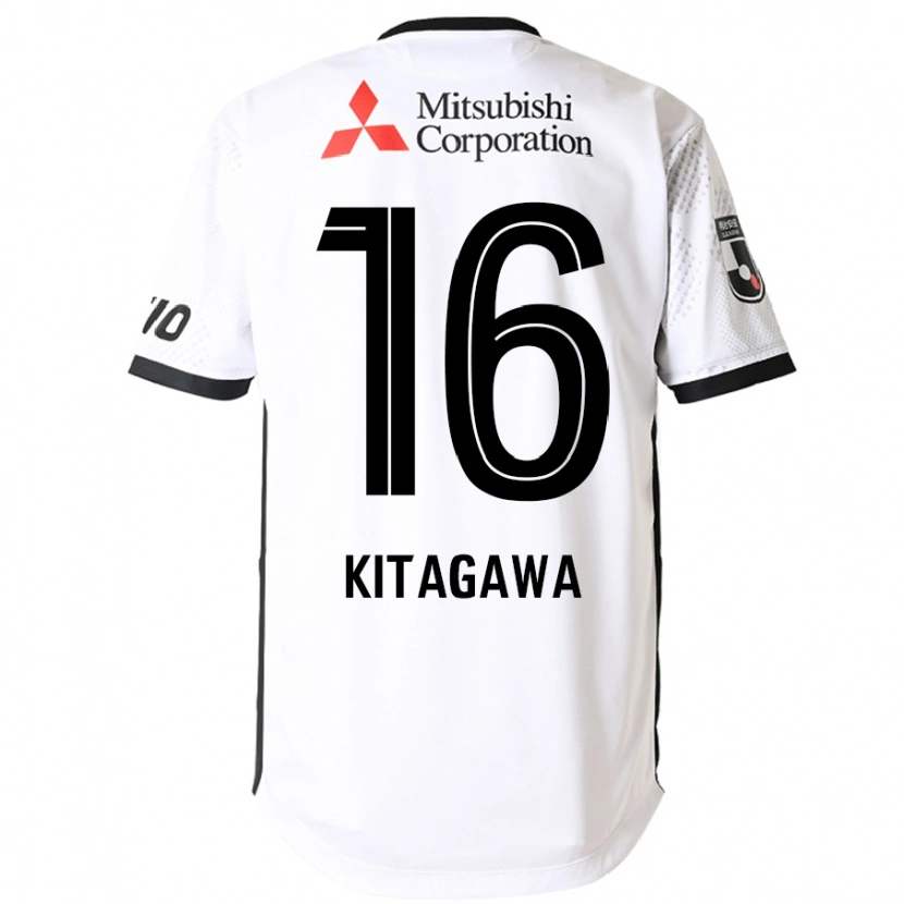 Danxen Niño Camiseta Rento Kitagawa #16 Blanco Negro 2ª Equipación 2025/26 La Camisa