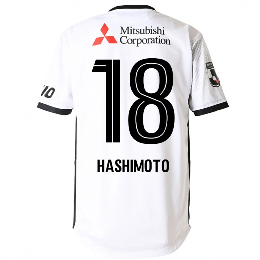 Danxen Niño Camiseta Kento Hashimoto #18 Blanco Negro 2ª Equipación 2025/26 La Camisa